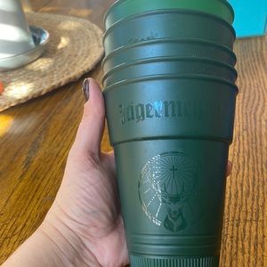 Set of 5 Jäegermeister plastic cups
